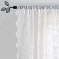 thumbnail image 2 of NICETOWN 2 Panels Lace Sheer Curtain for French Door Rod Pocket Vintage Profusion of Flower Curtains for Living Room, 52"x96", White, 2 of 7