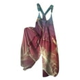 thumbnail image 2 of Overalls for Women 2026 Summer Loose Floral Boho Wide Leg Overall Jumpsuits Spaghetti Strap Harem Romper Pants, 2 of 5
