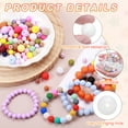 thumbnail image 4 of 160Pcs Silicone Beads 12mm Round Rubber Focal Beads Bulk for Pens Keychain Bracelet Necklace DIY Crafts Making, Beige, 4 of 7