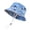 Blue, variant on Sun Protection Hat for Kids Toddler Boys Girls Wide Brim Summer Outdoor hat Cotton Baby Bucket Hat with Chin Strap (Pink, 3-7 Years)