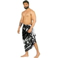 thumbnail image 2 of HAPPY BAY Men's Bath Trunk Swimsuits Sarong Pareo Beach Wrap One Size Black-T411 Summer Vacation Aloha, 2 of 4