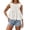 White, variant on Fgnfyis Summer Tops for Women Womens 2026 Flowy Peplum Sleeveless V Neck Tank Top with Style T Shirts for Women Blue S
