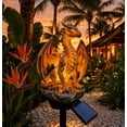 thumbnail image 3 of 18 Inch Dragon Legacy Golden Ember Edition Solar Garden Light, Durable Resin Weather-resistant Yard Lamp, Fantasy Style Outdoor Decor for Garden Porches and Summer Halloween Decorations, 2Pcs, 3 of 16