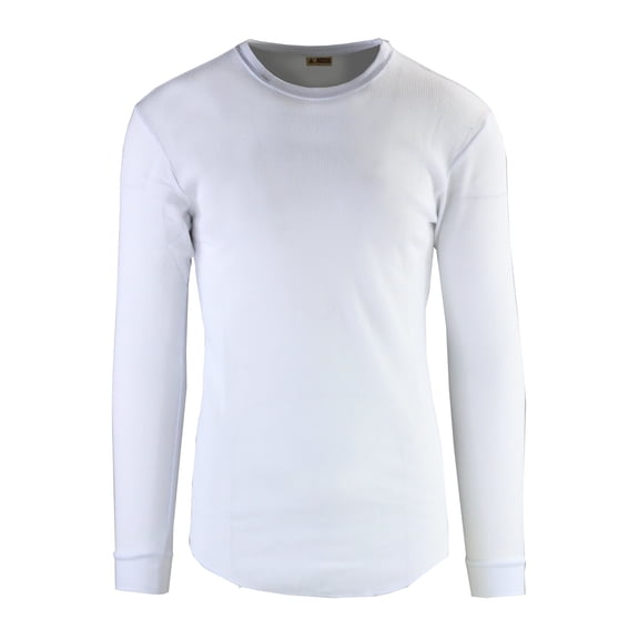 Access Men's Lightweight Fitted Thermal Crew Neck Top (White, Medium)
