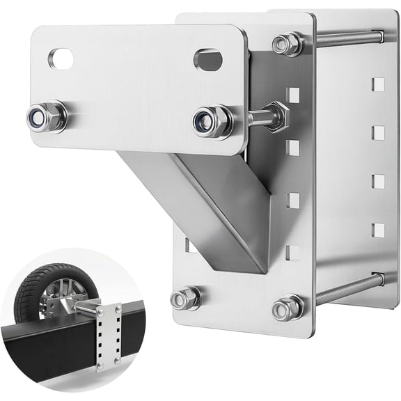 Spare Tire Carrier Heavy Duty, 150 Lb Capacity Universal Wall-Mount Tire Holder, Fits 4/5/6 Lug Trailer Wheels on 4″ to 5.5″ Bolt Patterns, Boat Utility RV Trailer Spare Tire Mount Bracket
