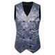 thumbnail image 1 of Camisa Botón para Hombre Color Coincidencia Casual Chaleco de Trabajo de Doble Pecho, Chaleco sin Mangas de Poliéster para Negocios, Traje Y Uso Diario, 1 of 4