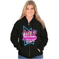 thumbnail image 4 of XOMG POP Band Neon Space Rockstars Zip Hoodie Sweatshirt Women Brisco Brands L, 4 of 5