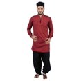 thumbnail image 1 of Saris and Things Maroon Pathani Suit for Men, 1 of 6