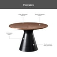 thumbnail image 3 of Better Homes & Gardens Wyatt Round Dining Table, Walnut Finish, 3 of 8