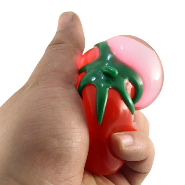 Novelty Simulation Fruit Food Tomato Shaped Tomato water Toys Stress Relief