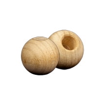 10 Pcs Wood Ball Dowel Ends 1" ball w/ 1/2" holes