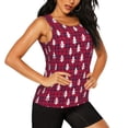 thumbnail image 2 of Daiia white Tree red plaid Printed Womens Workout Tops for Women Quick-dry Tank Tops Mesh Yoga Shirts Athletic Running Tank Tops Sleeveless Gym Clothes-XX-Large, 2 of 7