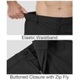 thumbnail image 3 of Men's Work Golf Shorts, Flexible Waistband Soft Breathable, 4-Pocket Lightweight Casual Hiking Black L, 3 of 7