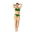 thumbnail image 1 of 1/64 figuras de niña personaje de resina muñeca gente playa traje de baño mujer miniatura para escritorio ornamento tren ferrocarril Dioramas diseño tendido, 1 of 8