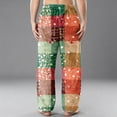 thumbnail image 2 of Garbnen Plaid Flannel Pajama Pants for Men Winter Fluffy Fleece Sleeping Pants for Men with Pockets Wide Leg Elastic Band Pajamas Bottoms, 2 of 7