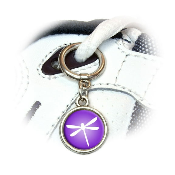 Purple Dragonfly Glow Shoe Charm