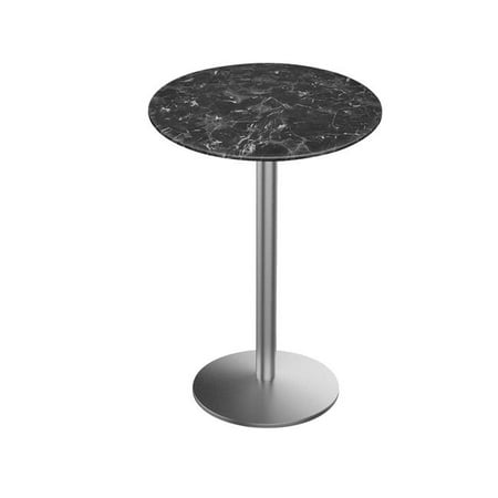 Holland Bar Stool OD214-2236SSODS32RBM 36 in. Tall Indoor & Outdoor All-Season Table with 32 in. Dia. Black Marble Top