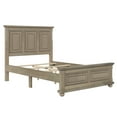 thumbnail image 5 of Traditional Town Style Platform Full Bed, Pine Platform Bed Frame with Headboard and Footboard, Vintage Bed with Legs and Grooved Panels Outlined, No Box Spring Needed, Stone Gray, 5 of 6