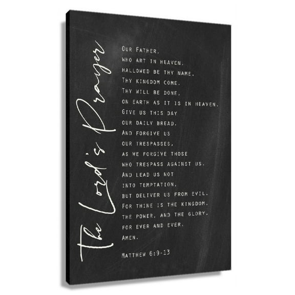 The Lord's Prayer Matthew 69-13 Wall Art Bible Verse Poster Landscape Decorative Home Print for Bedroom Picture Canvas Bathroom Hanging Decorations