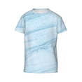 thumbnail image 4 of Wukai Blue Marble Youth Unisex Short Sleeve T-Shirt for Boys, Girls, Teens, and Kids-Large, 4 of 7