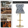 thumbnail image 3 of VIOLHEDO 2 Set Velvet Swivel Bar Stool with Adjustable Height and Comfortable Cushioned Seat, 3 of 6