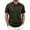 Army Green, variant on Men's T Shirts Solid Basic Short Sleeve Lapel Collar Soft Pique Cotton Classic Casual Tops S-3XL