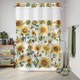 thumbnail image 6 of No Hook Shower Curtain, Farmhouse Sunflower Shower Curtains for Bathroom with See Through Top Window, Vintage Summer Botanical Waterproof & Washable Bath Curtain 60"x72", 6 of 9
