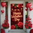 thumbnail image 3 of Red Rose Valentine's Day Banner Gold Glitter Love Display String Lights Heart Shape Romantic Backdrop for Valentine's Day Party Romantic Date Anniversary Celebration, 3 of 9