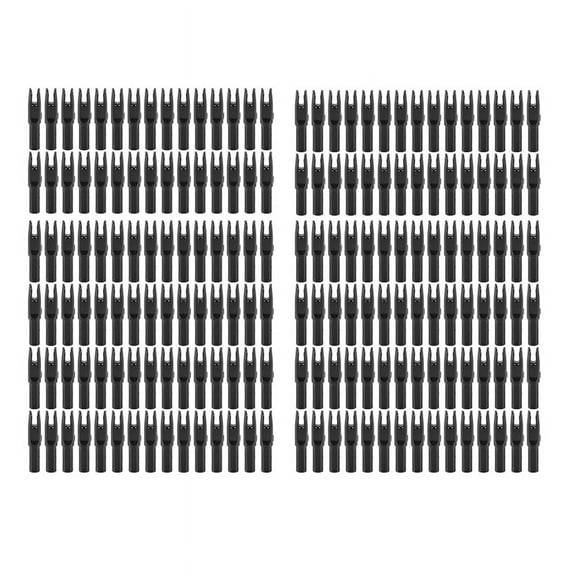 180 Pack Archery Arrows Nock ID 6.2mm Arrows Nocks Insert Tail for DIY Hunting Shootings Arrows Compound Recurve Bow,180 x ,Black