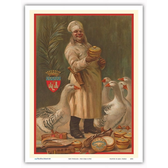 Pâté Tivollier - French Foie Gras - Vintage Advertising Poster c.1910 - Master Art Print (Unframed) 9in x 12in