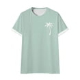 thumbnail image 4 of Mens Big and Tall T Shirts 4xl Short Sleeve Big and Tall Basic Tee Athletic Fit Gradient Boat Neck Casual Summer Beach Basic Muscle Tee, 4 of 6