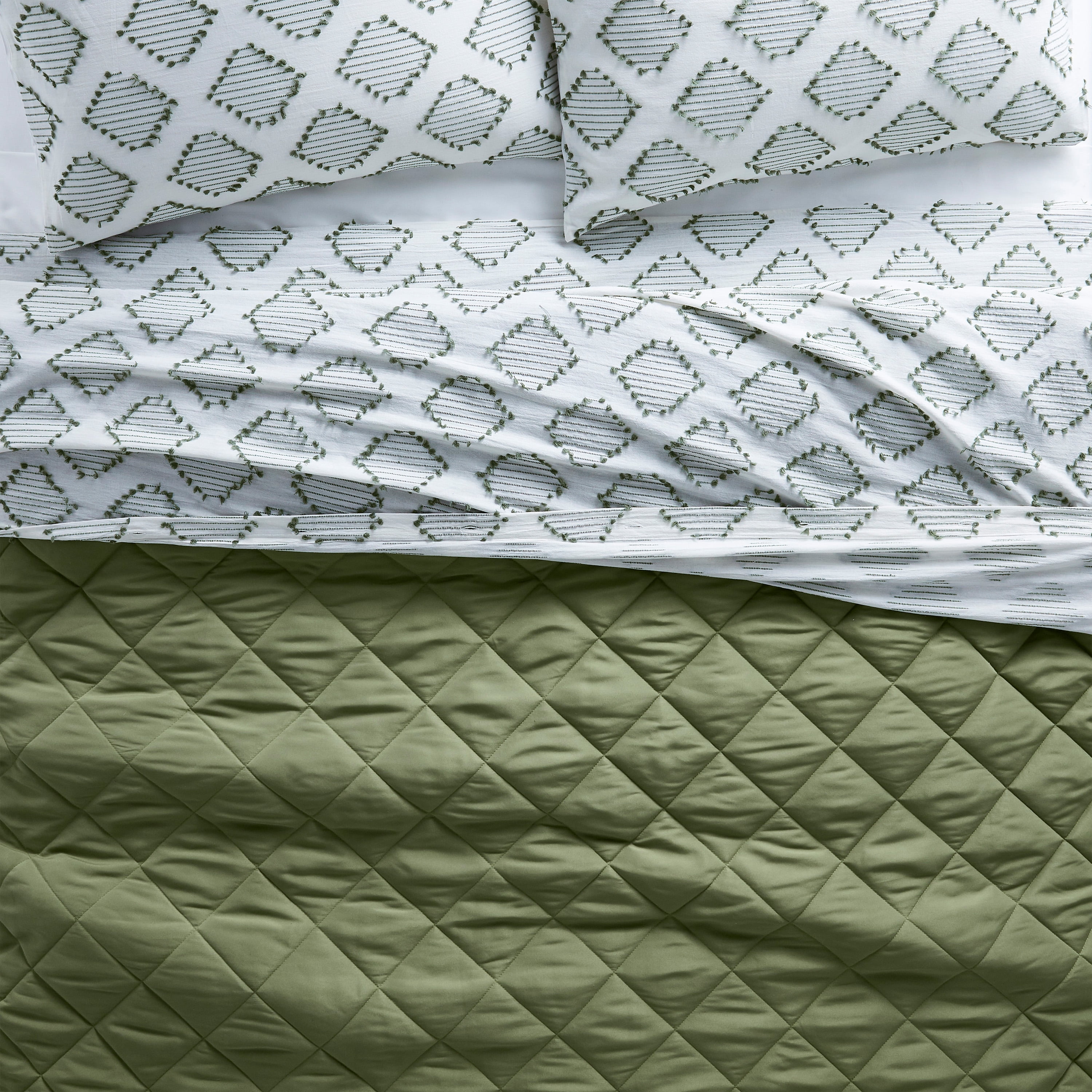 Better Homes & Gardens Down Alternative Comforter, King - Green, Reversible