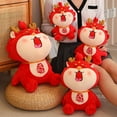 thumbnail image 2 of Lohuatrd Kawaii Laughing Dragon Plush Doll Toy Soft Stuffed Animal Pillow Chinese Zodiac Dragon Doll Year of 2024 Mascot Doll Ornament Home New Year Party Decoration Festival Gift, 2 of 7