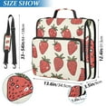 thumbnail image 3 of ALAZA Zipper Binder Strawberry 3 Ring Trapper Keeper File Folder Organizer Bag, 3 of 8