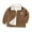 Brown, variant on KYAIGUO New Toddler Kids Zipper Jacket Thick Fleece Jacket & Outerwear for Boys Girls Fashion Solid Color Double-Sided Padded Jacket