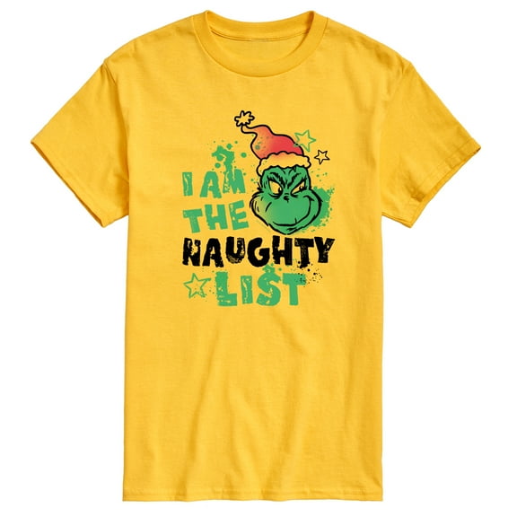 Dr. Seuss The Grinch - Christmas - I Am The Naughty List - Men's Short Sleeve Graphic T-Shirt