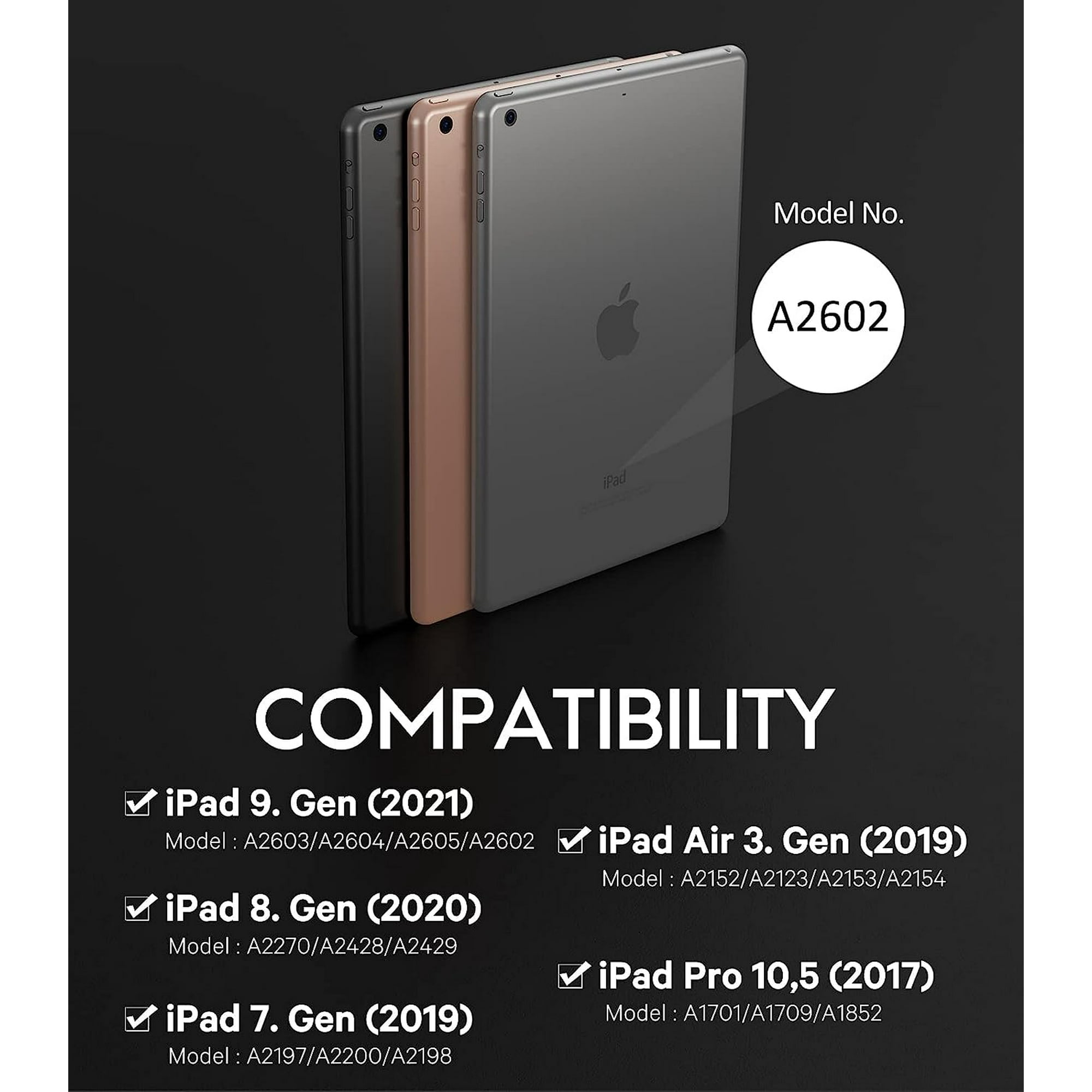 iPad Keyboard 9th Generation, 7 Color Backlit, Multi-Touch