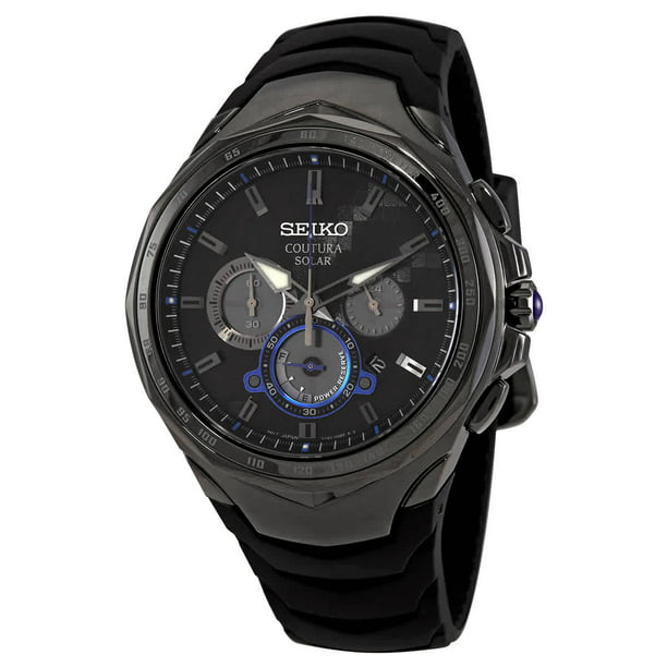 Seiko Coutura Chronograph Quartz Black Dial Watch SSC745 