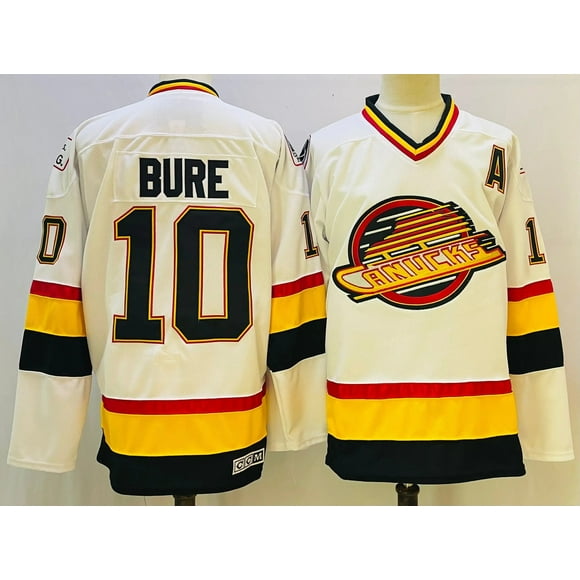 Bure Jersey 10 Vancouver Ice Hockey Jersey 16 Linden Jersey Retro Sport Sweater Stitched Letters Numbers Black S-XXXL