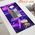 thumbnail image 5 of Purple Cyberpunk Cityscape Gaming Mouse Pad,Large Non-Slip Thick Stitched Edge Mouse Mat for Home Office Gaming Keyboard Desk Pad (35.4 x 15.7 Inches), 5 of 6