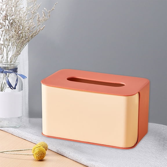 Tissue Box Cover, Plastic Toilet Paper Holder for Bathroom, Kitchen, Living Room, Decorative Storage Box, Fits Standard Tissue, Easy Dispense Design for Home Office Use