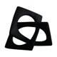 thumbnail image 1 of Estatua geométrica moderna, adorno decorativo, escultura cúbica, decoración geométrica. Negro Grande, 1 of 9