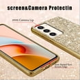 thumbnail image 5 of Compatible with Samsung Galaxy S23 Plus Case, Glitter Sparkly Samsung S23 Plus Phone Case with Slim Silicone Shockproof Protective Bumper Cover for Cute Girls Women (Gold), 5 of 12