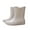 Gray, variant on Black Unisex Waterproof Rain Boots Short Ankle Boots Letter Print Accents Slip-Resistant Mid-Calf Boots Ideal For Wet Weather And Gardening Size 43