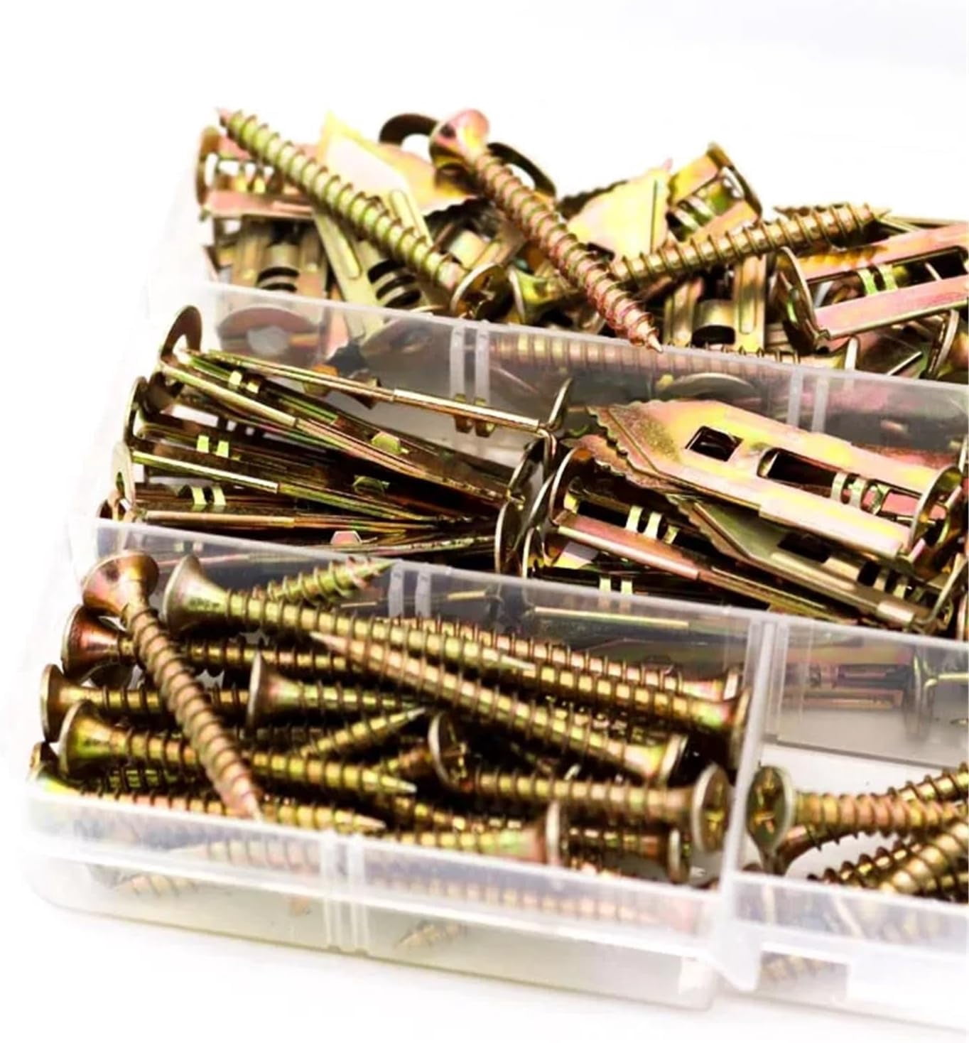 Self Drilling Anchor Screws Self-Drilling Gypsum Expansion Drywall Anchors Carbon Steel Zinc Plated with Self-Tapping Screw Dry Wall Kit