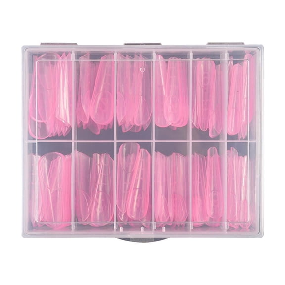 POYOGA 120Pcs Duals Forms Nail Mold 12 Size with Scale UVS Gel Acrylic Nail Art Mold