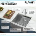 thumbnail image 4 of Ruvati 24-inch Apron-front Workstation Kitchen Sink 16 Gauge Single Bowl, 4 of 19