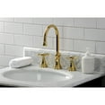 thumbnail image 3 of Kingston Brass KS2982BEX Essex Widespread Bathroom Faucet with Brass Pop-Up, Polished Brass, 3 of 8