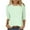 Green, variant on aDJFDGT Womens Cotton Tops 3/4 Sleeve 2024 Womens 3/4 Sleeve Tops Casual Workout Tunic Shirts Summer Fashion Plus Size Shirts Three Quarter Sleeve Tops M