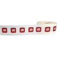 thumbnail image 2 of Small S Clear With Cranberry Clothing Size Strip Labels For Retail Apparel 1.25 x 5 Inch 125 Adhesive Stickers, 2 of 2